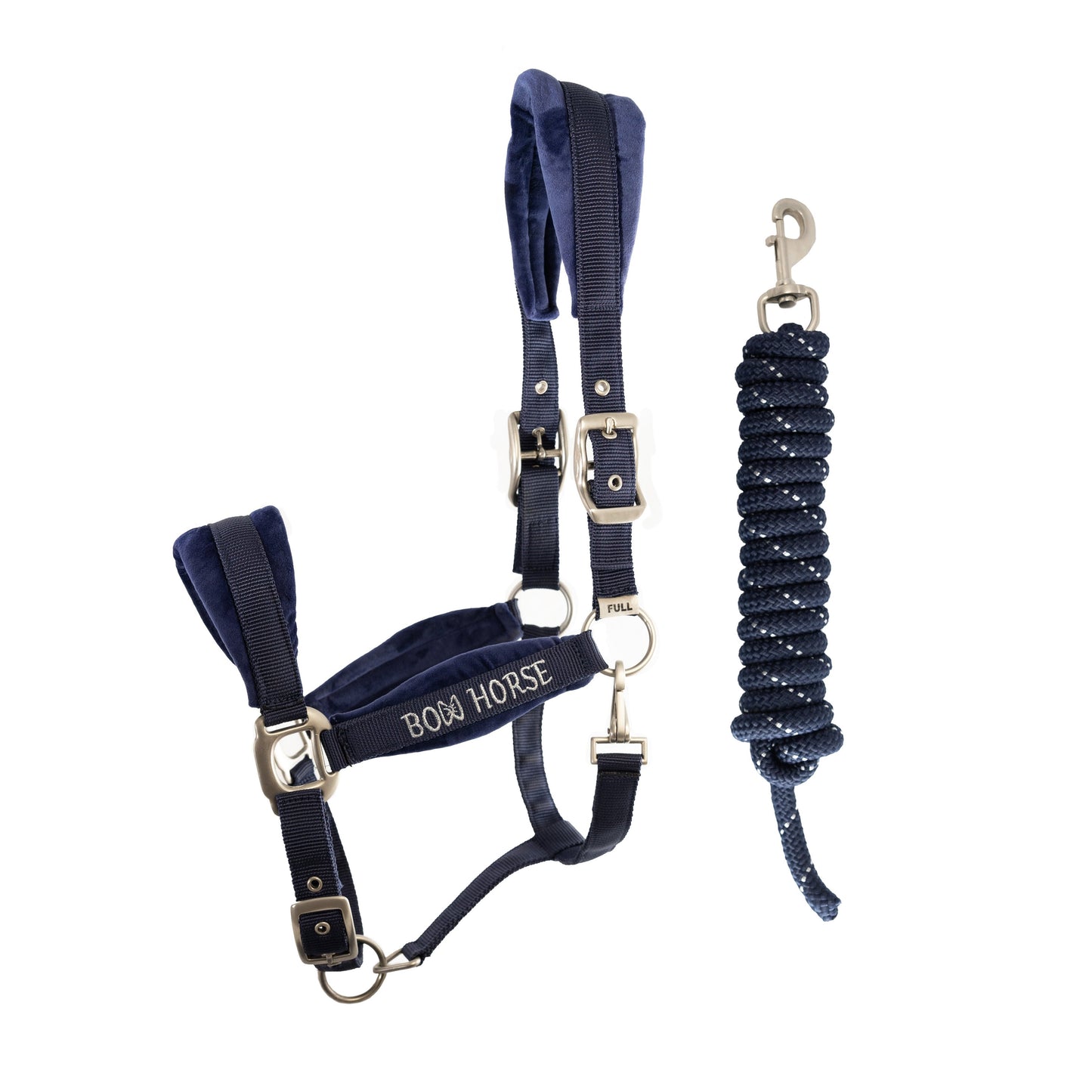 Premium Horse Halter and Lead - Navy